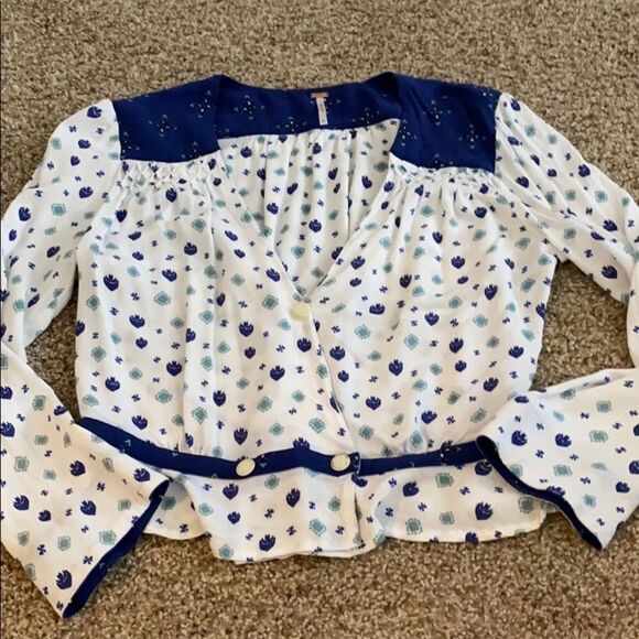 Free people long sleeve blouse - Picture 3 of 5